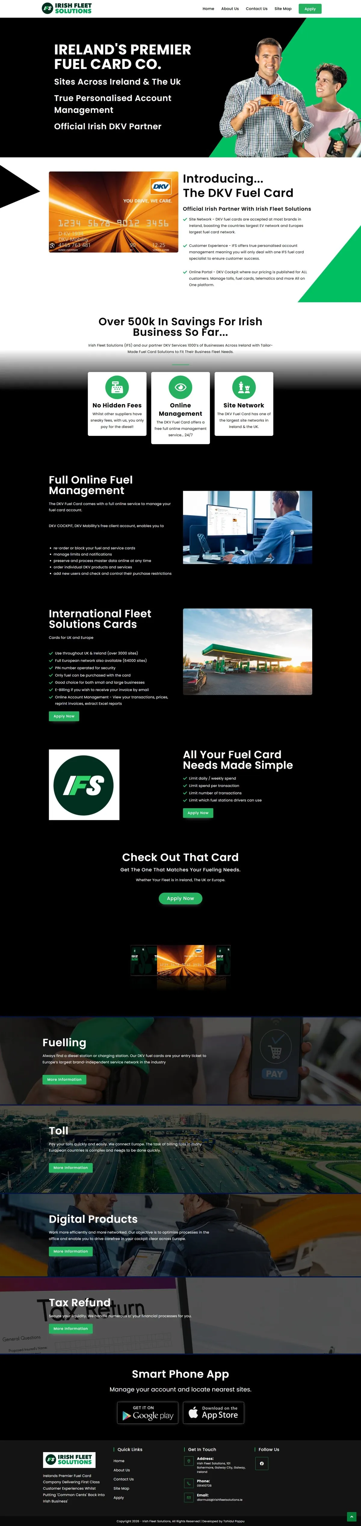 Irish Fleet Solutions — Fuel Card & Fleet Services website by Tohidul Islam Pappu