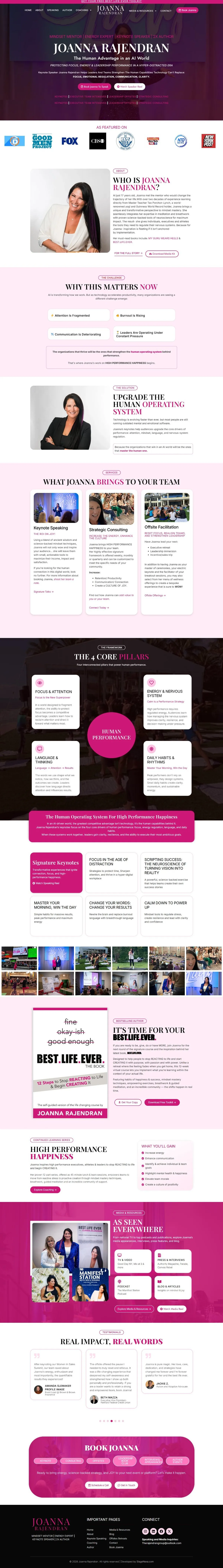 Joanna Rajendran — Keynote Speaker, Mindset Mentor & 2x Author website by Tohidul Islam Pappu