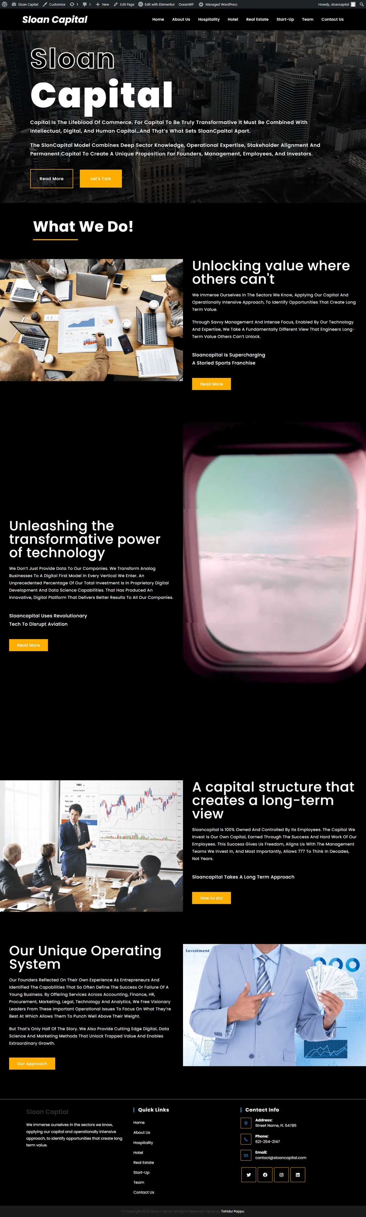 Sloan Capital — Holding Company website by Tohidul Islam Pappu