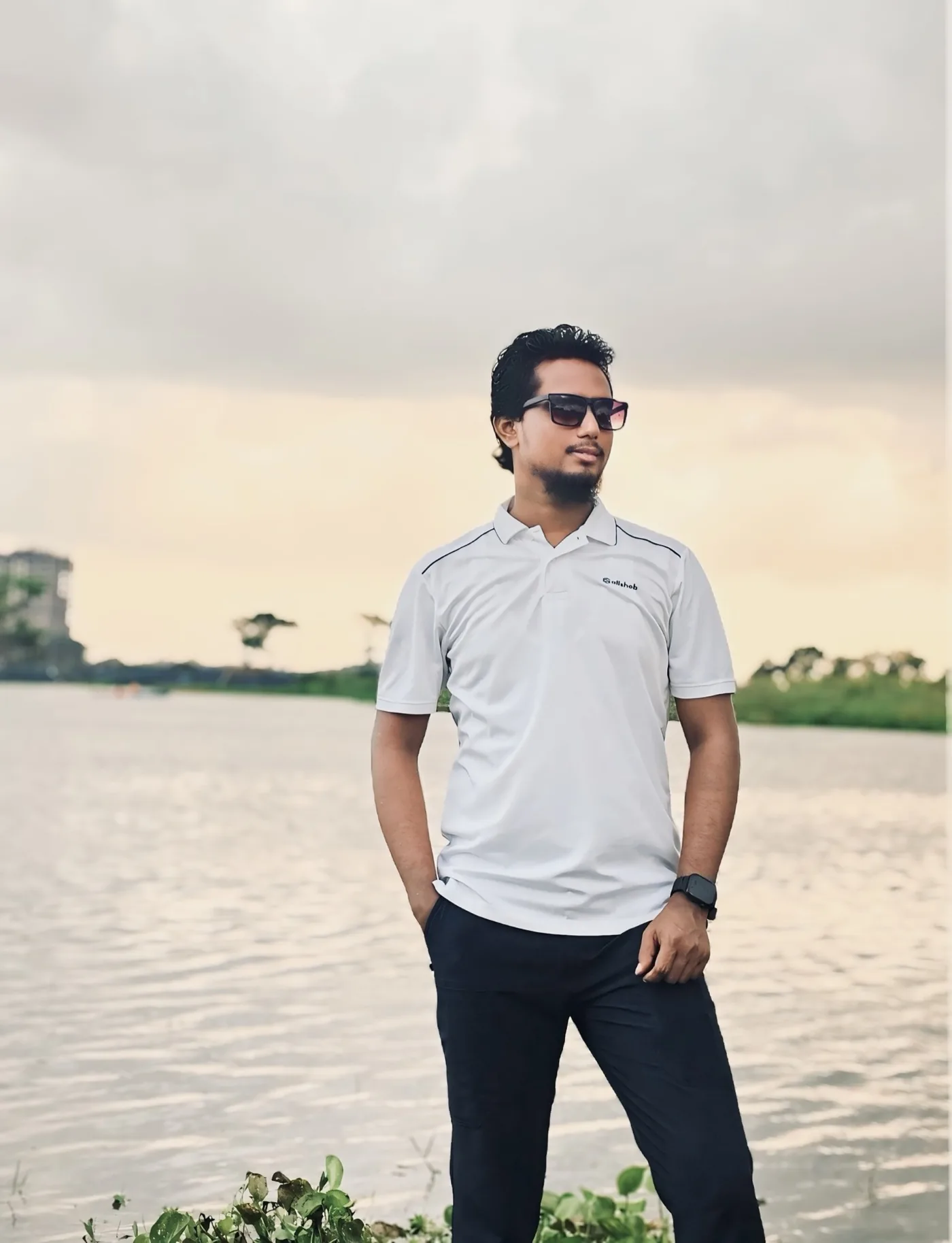 Tohidul by the water